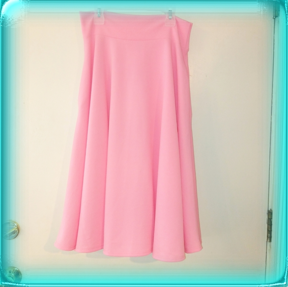 Agnes & Dora midi full skirt coral pink XL NWOT
